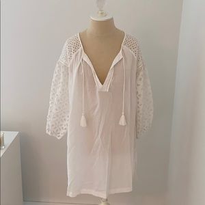 Jcrew white eyelet coverup